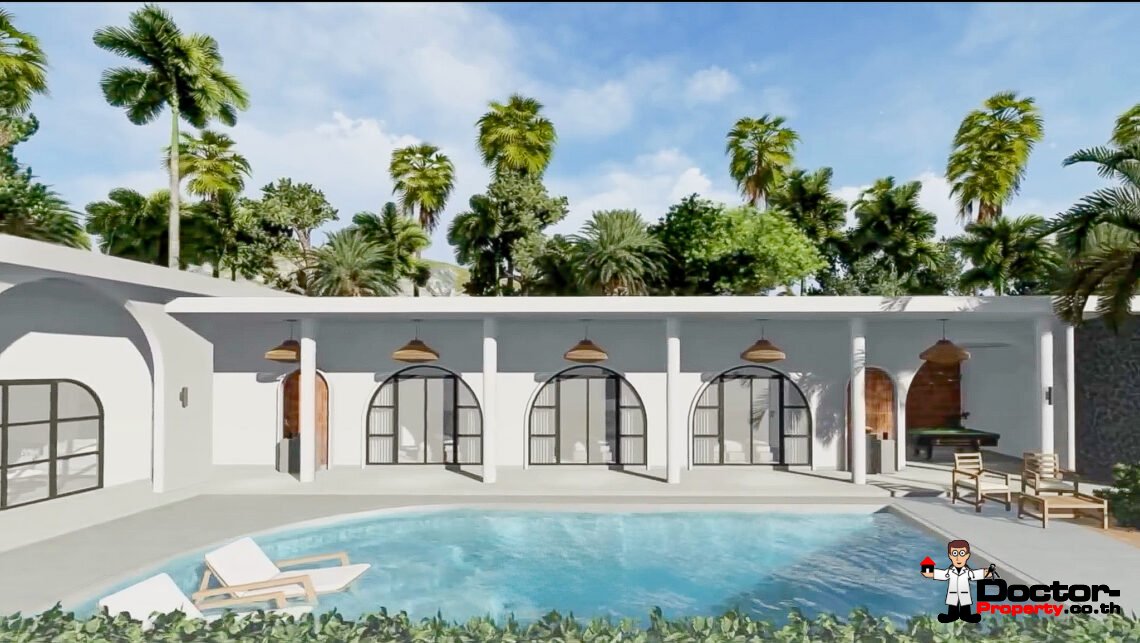 New Modern Toscana 3 Bedroom Pool Villa in Mae Nam, Koh Samui – For Sale